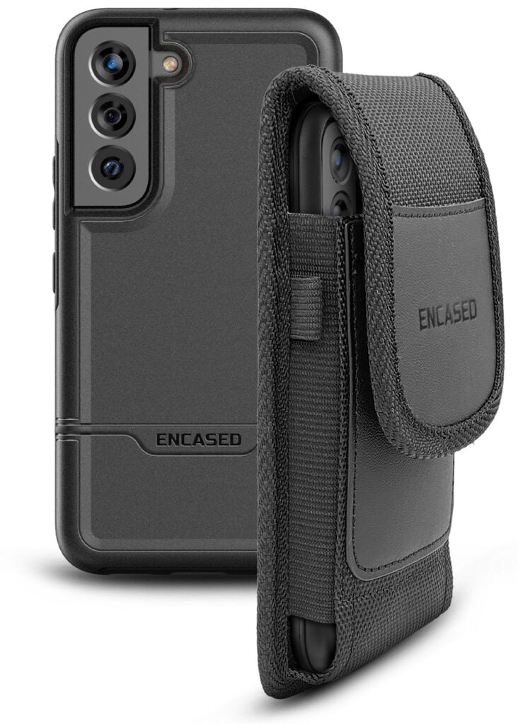 Encased Nylon Holster & Rebel Case Compatible with Samsung Galaxy S22 Plus Belt Clip Case and Pouch