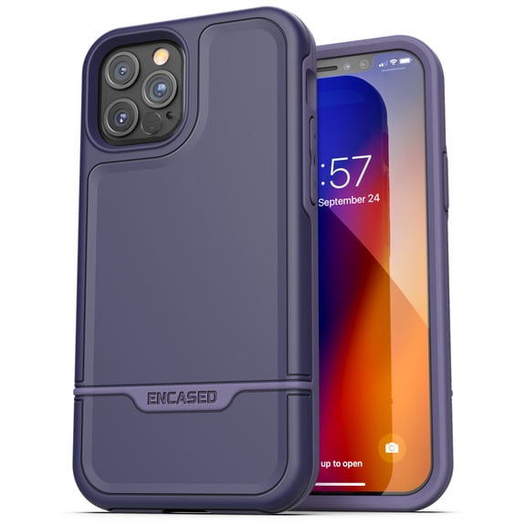 Encased Protective Apple iPhone 12 Pro Case Purple (2020 Rebel Armor) Military Grade Full Body Rugged Cover