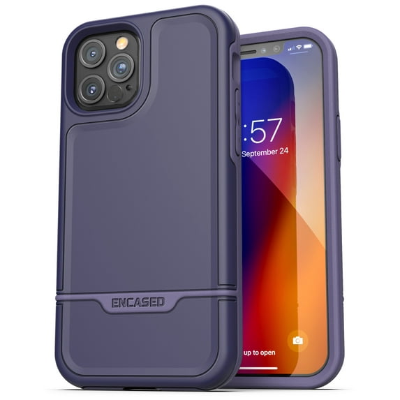 Encased Protective Apple iPhone 12 Pro Case Purple (2020 Rebel Armor) Military Grade Full Body Rugged Cover