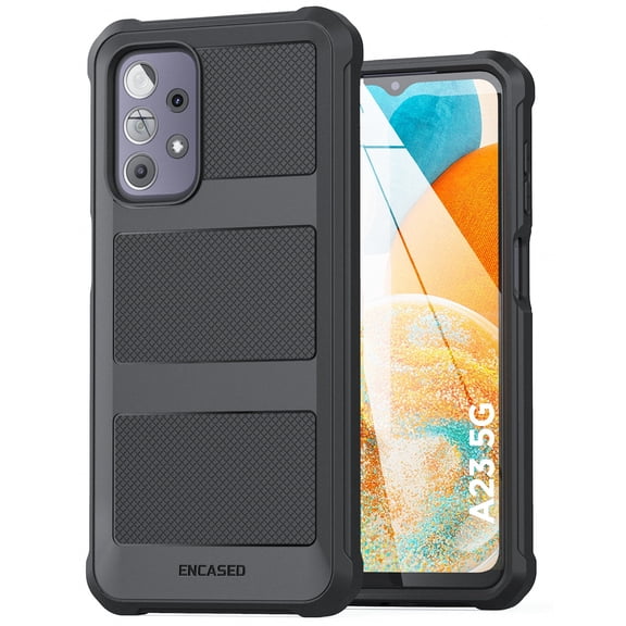 Encased Protective Case for Samsung Galaxy A23 5G - Falcon Series (Black)