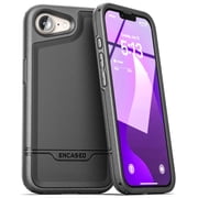 Encased Rebel Armor for iPhone 16e Case (Compatible with MagSafe) Ultra Protective Heavy Duty Magnetic Phone Cover Black