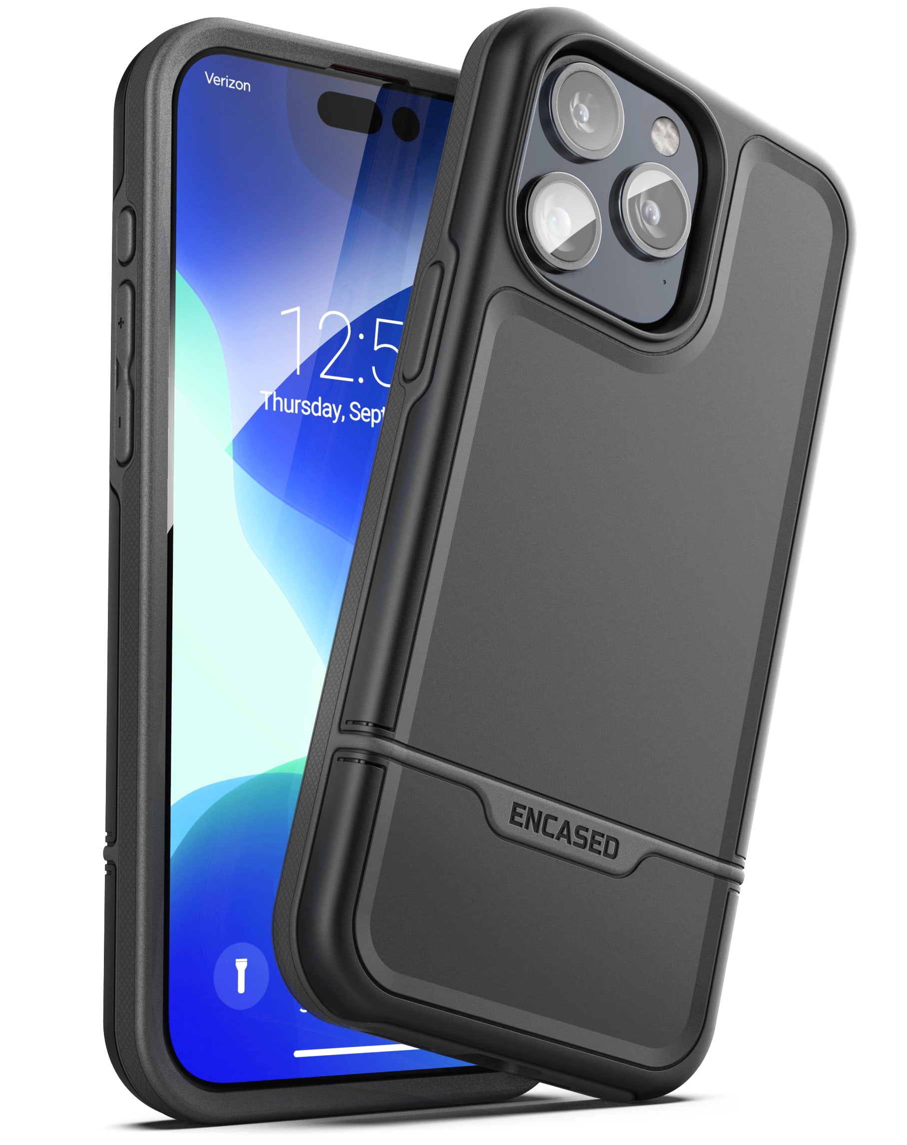 Encased Rebel Designed for iPhone 15 Pro Phone Case, Protective Heavy Duty  Cover (Black) - Walmart.com