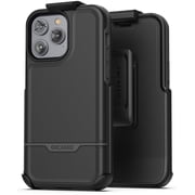 Encased Rebel Holster Designed for iPhone 14 Pro Max Case with Belt Clip - Ultra Protective Heavy Duty Phone Case Black