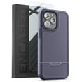 thumbnail image 1 of Encased Rebel Series Designed for iPhone 14 PRO Case with Screen Protector, Ultra Protective Heavy Duty Phone Case (Retail Packaging) - Purple, 1 of 3