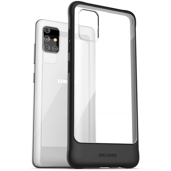 Encased Samsung A51 Case Clear (Muse) Slim Fit Protective Transparent Phone Cover for Galaxy A51 (Clear/Black)