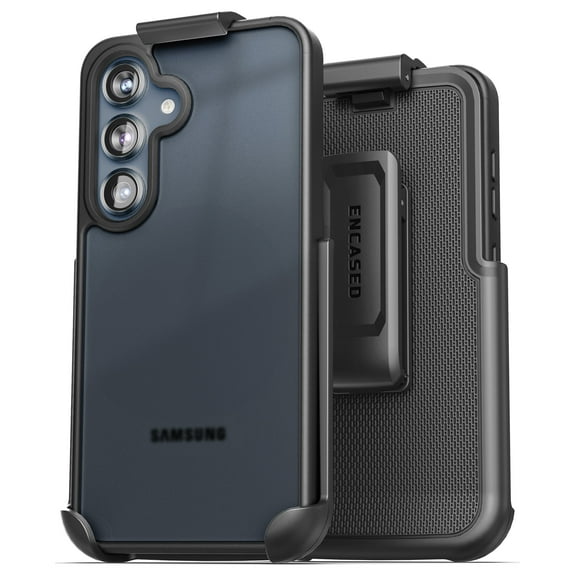 Encased SlimShield For Samsung Galaxy A16 5G Case with Belt Clip Holster - Translucent Back with TPU Bumpers (Black)