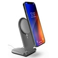 thumbnail image 1 of Encased Stand for MagSafe Charger, Adjustable Phone Holder Compatible with MagSafe Charging Accessories for iPhone 12 / Pro / Mini / Max (Charger Not Included) Aluminum Gray, 1 of 6