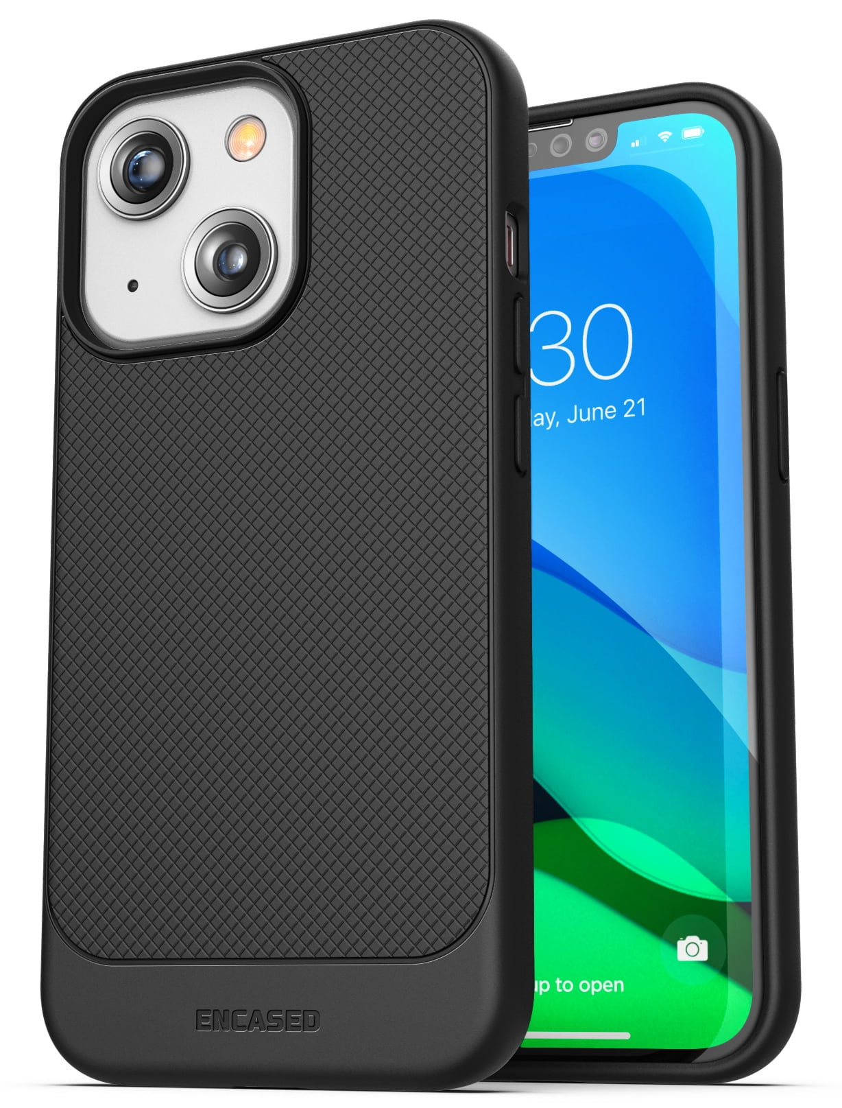 Encased Thin Armor Custodia Per IPhone 12 Pro Max - Sottile, Flessibile, Grip Opaco, Compatibile Ricarica Wireless, Colore Nero