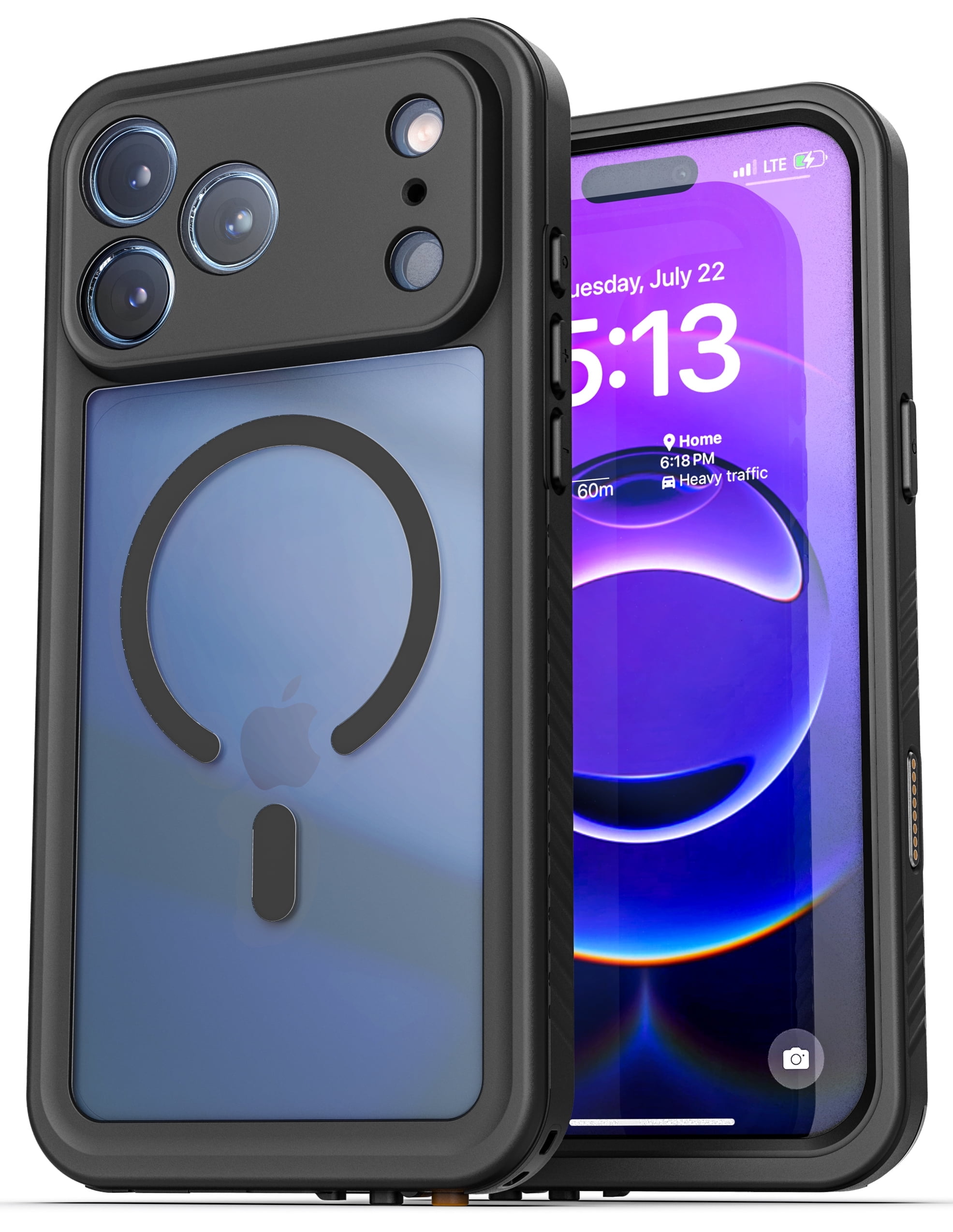 Encased for iPhone 17 Pro Max Waterproof Case with Camera Control Capture Button [IP-68] Full Body Protection with Built-in Screen Protector (Compatible with MagSafe)