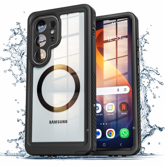 Encased Waterproof Case Designed for Samsung Galaxy S26 Ultra (IP68) Full Body Protective Phone Case with Screen Protector Built-in (Clear/Black)