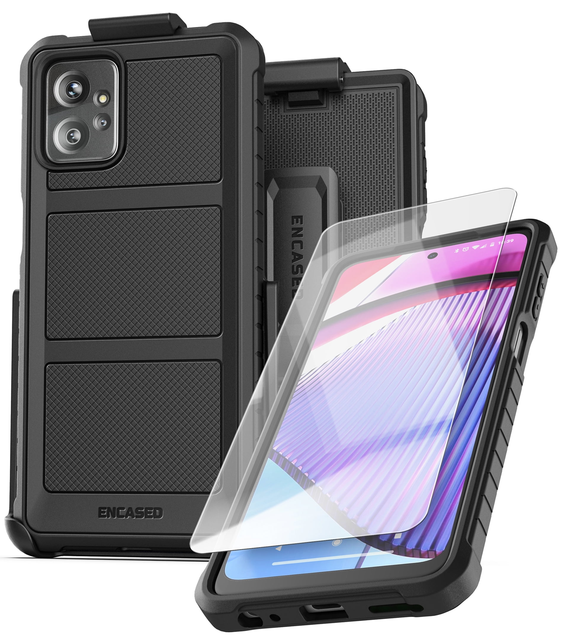 Moto G Power 2021 Wallet Case Shockproof Phone Case Tempered Glass For Moto G Power 5G 2024 - Carbon Fiber TPU Cover Phone Case For Moto G Stylus 5 G - Foto 6