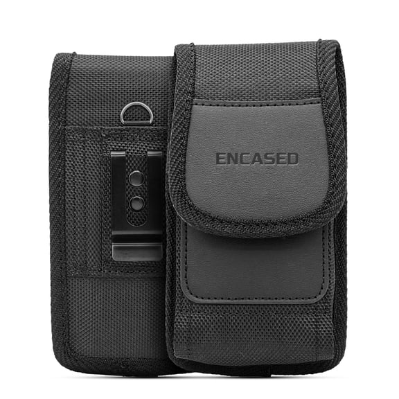 Encased XL Cell Phone Pouch Holster Compatible with Samsung Galaxy S21 / S22 Ultra, iPhone 12 / 13 Pro Max Belt Clip Holder (Large Case Compatible)