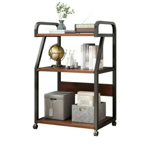 Encatidor Printer Stand with Height Adjustable Storage Shelf,Multi-Layer Storage Bookshelf With Wheels,Rolling Printer Cart,for Home,Office