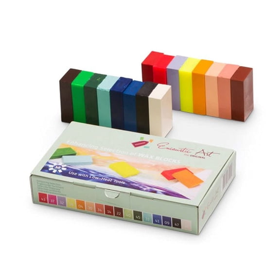 Encaustic Art Wax Blocks Enhancing Selection 16 Assorted Colors