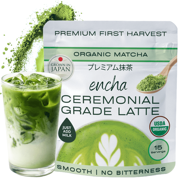 Encha Matcha Green Tea Powder, Organic Latte First Grade, 30g