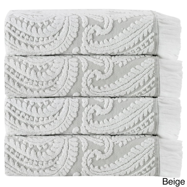 Enchante Home Laina Turkish Cotton Bath Towel Set of 4 - Beige 