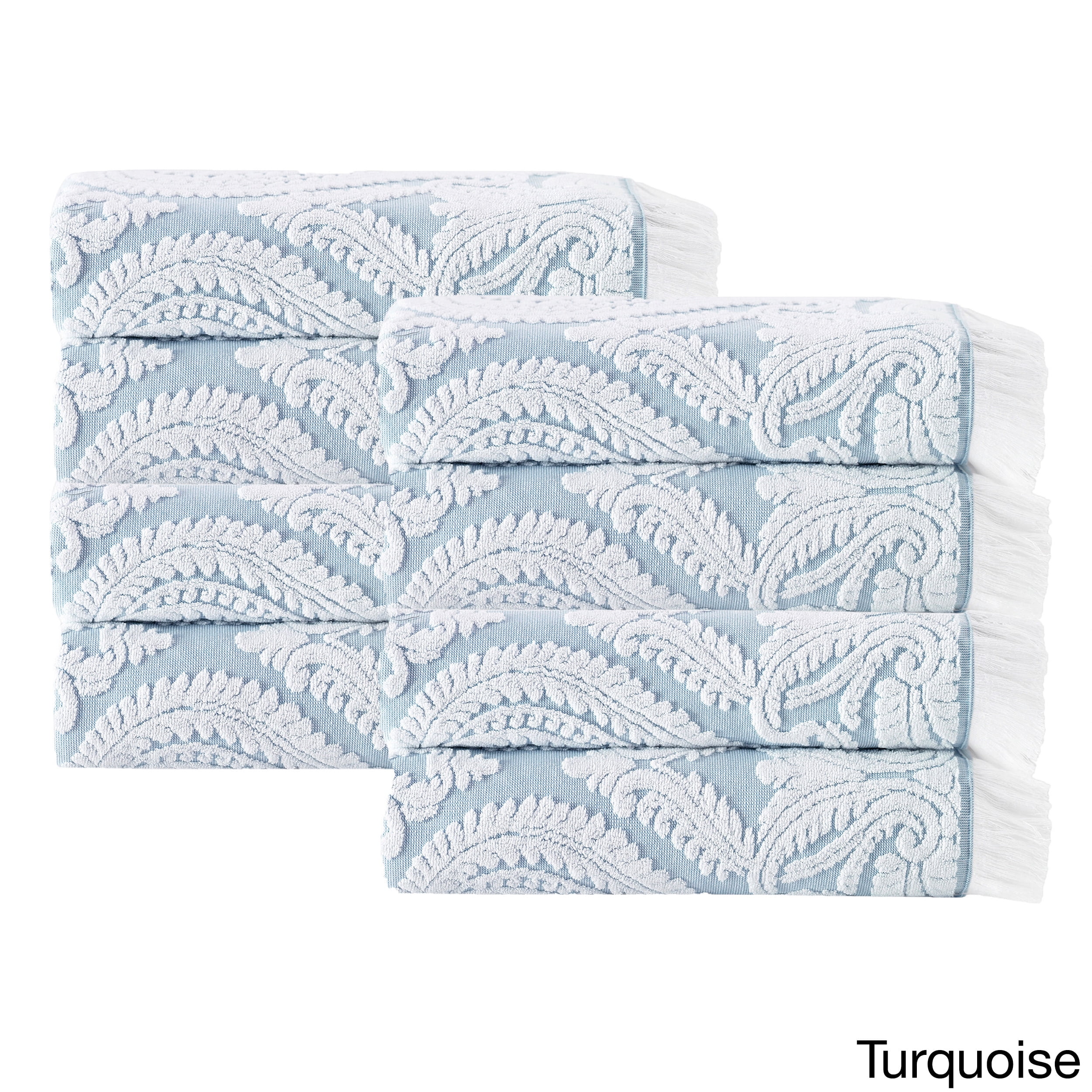 Enchante Home 6-Piece Silver Turkish Cotton Bath Towel Set (Laina) in the Bathroom  Towels department at