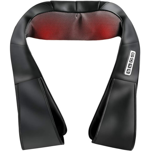 Enchante Shoulder Neck and Back Massager Muscle Pain Relief, 8 Nodes, Black