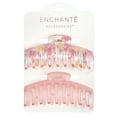 thumbnail interactive-video image 1 of Enchante Wide-Curved No-Slip Claw Clips, Multicolor & Peach Painted, 2 Ct, 1 of 8