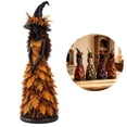 thumbnail image 1 of Enchanted Autumn Witch Figurine, Fall Witch Decor Halloween Tabletop Statue with Leaf Gown, Seasonal Resin Witch Decoration for Mantel Shelf Home, 1 of 6