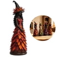 thumbnail image 1 of Enchanted Autumn Witch Figurine, Fall Witch Decor Halloween Tabletop Statue with Leaf Gown, Seasonal Resin Witch Decoration for Mantel Shelf Home, 1 of 6