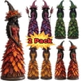 thumbnail image 1 of Enchanted Autumn Witch Figurine, Witch Figurine (Forest Spell) Fall Witch Decor Halloween Tabletop Statue with Leaf Gown, Seasonal Resin Witch Decoration for Mantel Shelf Home, A, 1 Pack, 1 of 9