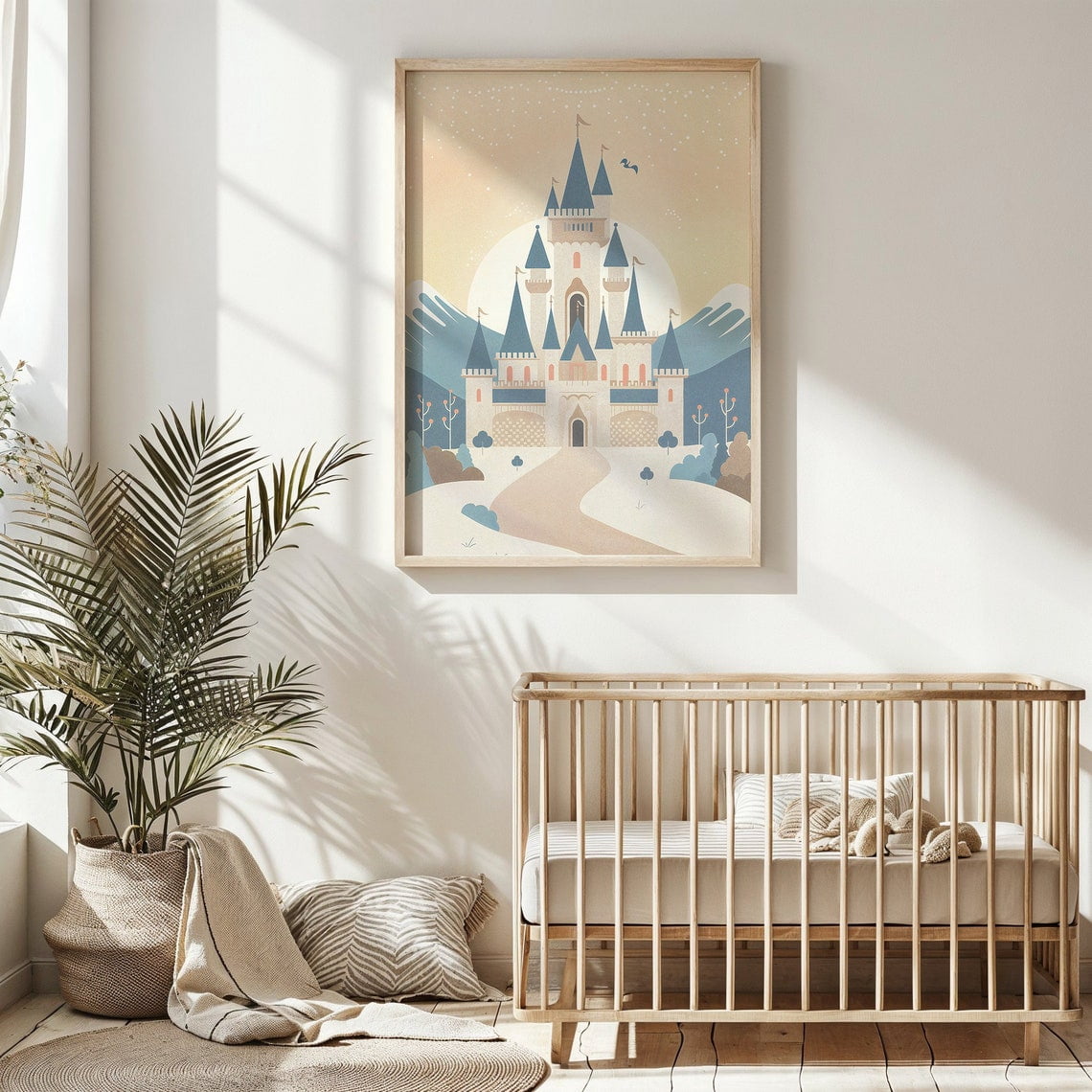 Enchanted Castle Print, Nursery Wall Art, Kids Fairy Tale Poster ...