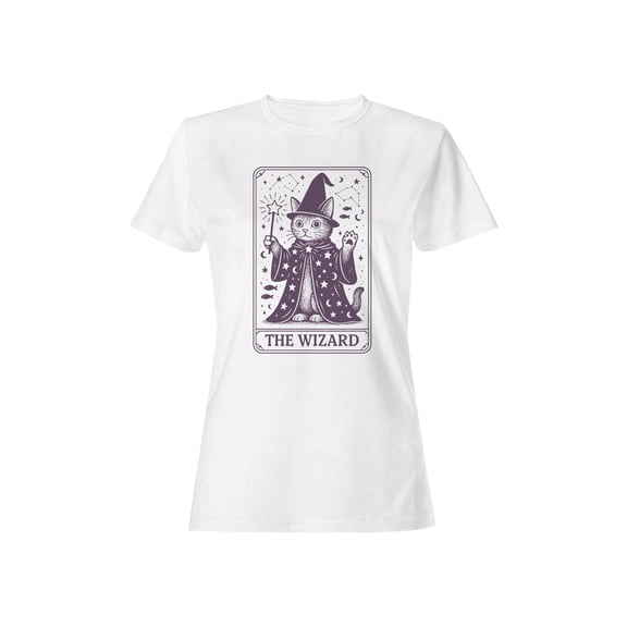 Enchanted Cat Wizard Art Women's T-shirt