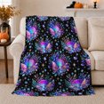 thumbnail image 1 of Enchanted Coral Reef Underwater Scene, Mystical Coastal Landscape Scene, Warm Flannel Blanket for Beach House and Living Room, Beach Lovers Housewarming Gift, Coastal Home Decor, 1 of 9