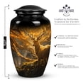thumbnail image 1 of Enchanted Deer Ashes Urn - Human Remains Urn Adult - Cremation Urns For Human - Funeral Urns For Adult Ashes Women - Urns For Human Ashes Adult - Black Urns For Human Ashes (Size -10Inch), 1 of 5
