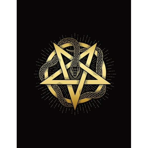 Enchanted Embrace A Mystical Snake and Gold Pentagram Journal: Perfect Edgy Gift for Fans of Dark Fantasy, Gothic, Horro, (Paperback)