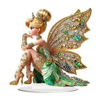 Enchanted Fairy Acrylic Tabletop Decor – Handcrafted Figurine for Living Room/Bedroom (7.8in, Gift-Ready Multi-Style)