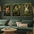 thumbnail image 1 of Enchanted Forest 3pcs Canvas Art Set - Vibrant Retro Woodland Animal Posters for Bedroom, Living Room & Hallway Decor - Perfect Winter Gift for Nature Enthusiasts, 1 of 3