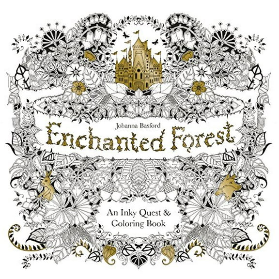 Pre-Owned Enchanted Forest: An Inky Quest & Coloring Book [US Import]: An Inky Quest & Colouring Book Paperback