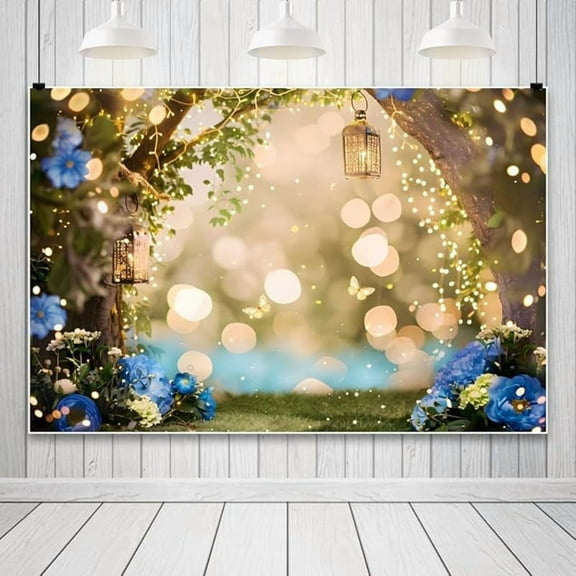 Enchanted Forest Backdrop Fairy Tale Wonderland Butterfly Woodland Garden Photography Background for Wedding Baby Shower Kids Birthday Party Photo Studio Props