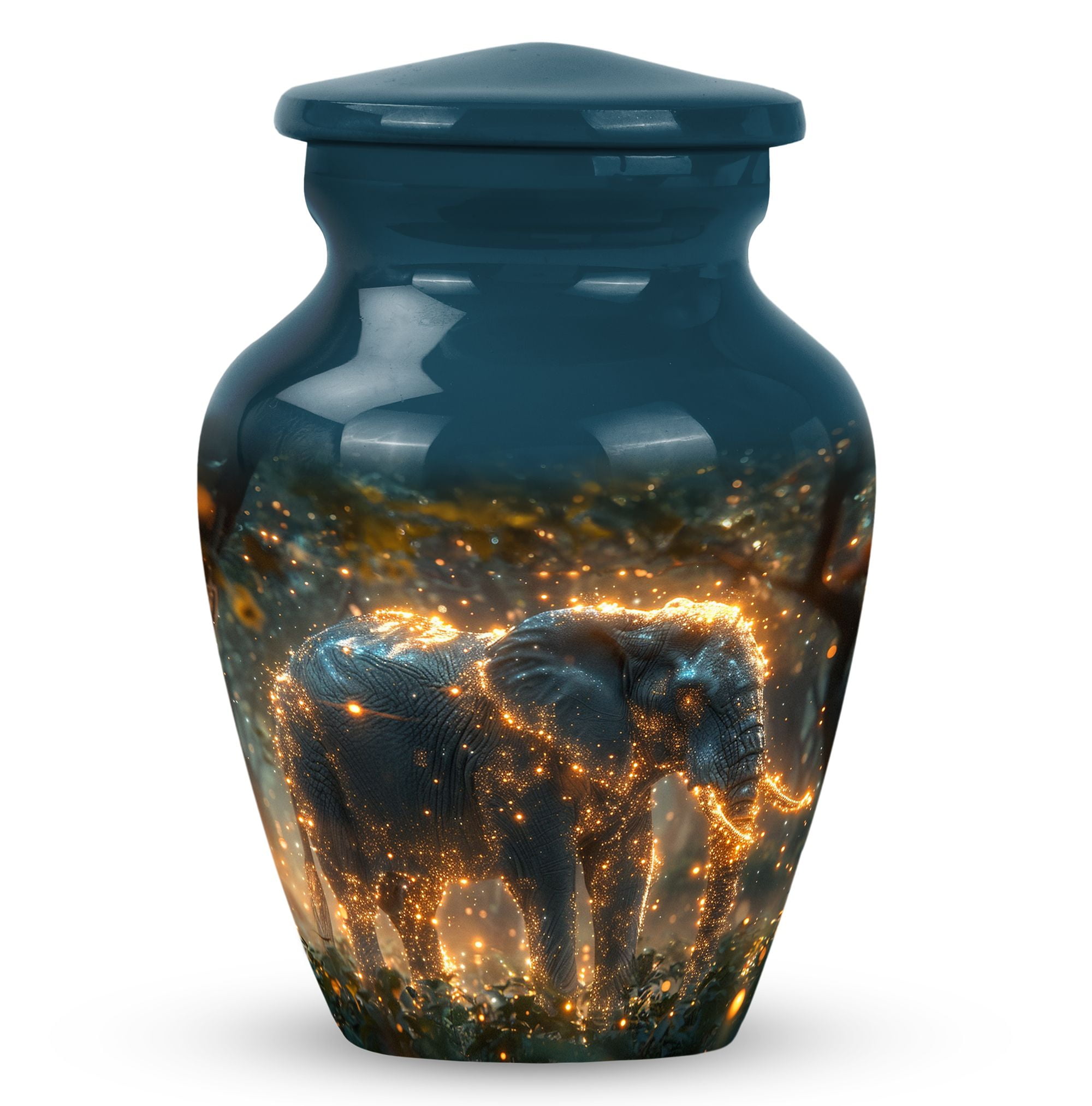 Enchanted Forest Behemoth Black Urn - Memorial Keepsakes For Ashes - Cremation Urns For Adult Ashes Men - Human Cremation Urns (Size -3inch,1Pcs)