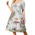 thumbnail image 1 of Enchanted Forest Chinoiserie Sleeveless Dress long sleeve dresses luxury woman party dress, 1 of 6