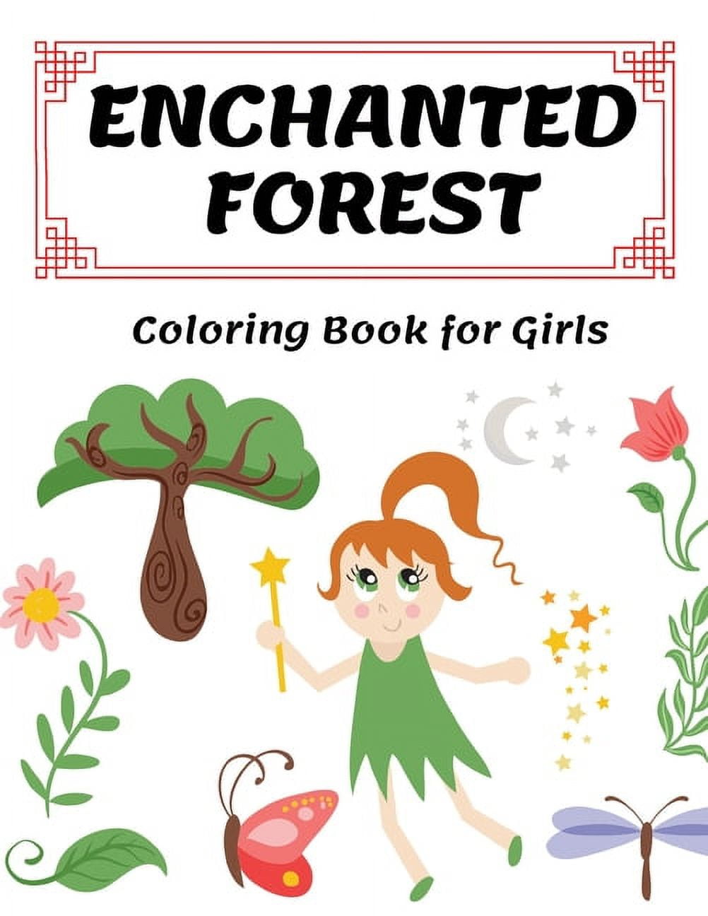 Enchanted Forest: Coloring Book for Girls (Paperback)