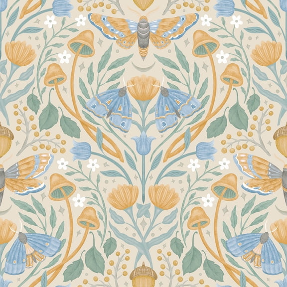 Enchanted Forest Damask Peel and Stick Wallpaper