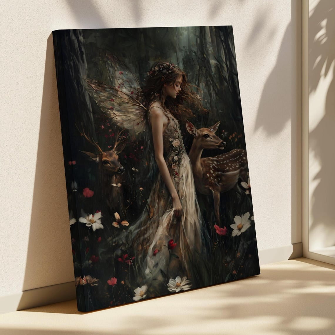 Photo inspiration: Enchanted Forest Fairy With Deer Whimsical Woodland Girl Ethereal Nature Photo Inspiration