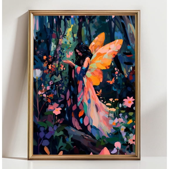Enchanted Forest Fairy Fantasy Wall Art Decor Unframed Paper Print