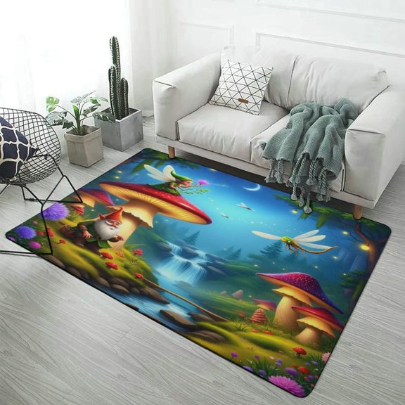 Enchanted Forest Fairy Scene Carpet Style Living Room Bedroom Rug Soft Carpet Modern 3d Entry Door Mats Household