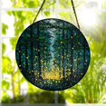 thumbnail image 1 of Enchanted Forest Firefly Glass Suncatcher, Nature Landscape Decor for Living Room, Perfect Gift for Nature Lovers, 1 of 5
