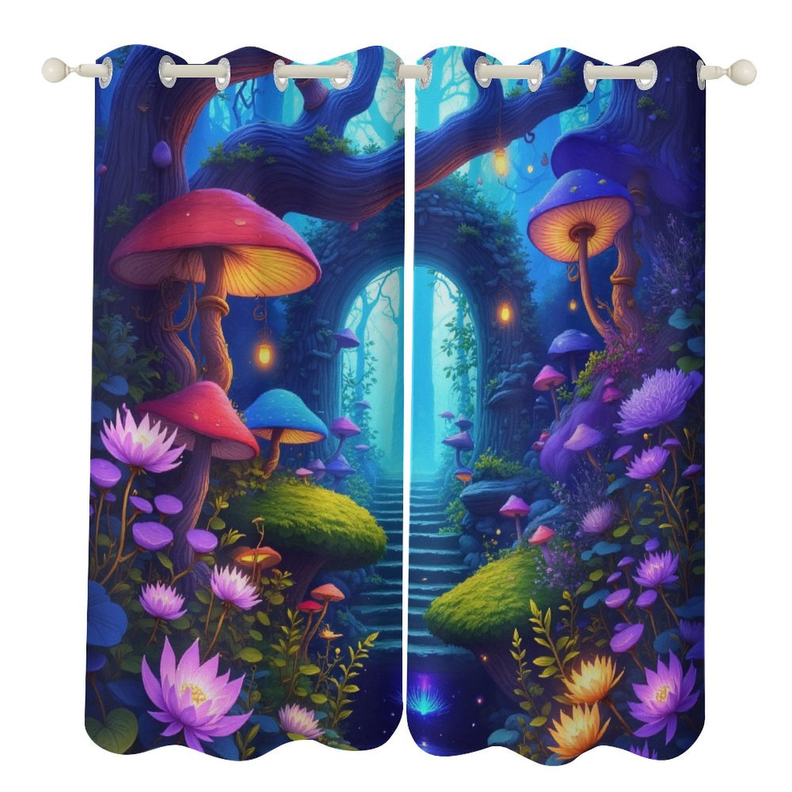 Forest Meadow Quilted Curtains NCU0DDK2086