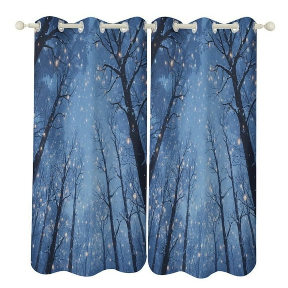 Enchanted Forest Glow Window Blackout Curtain 3d Printed Blackout Curtain Bedroom Living Room Hotel Window 2 Panel Shade