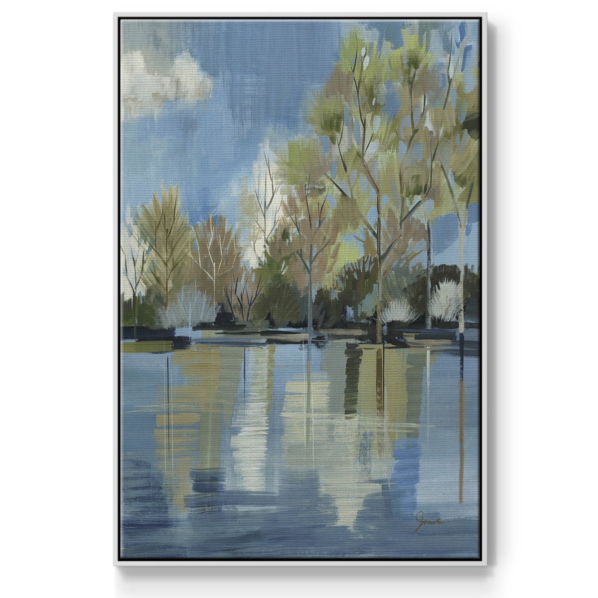 Enchanted Forest I Framed Premium Gallery Wrapped Canvas - Ready to Hang - 17 x 25 - White Floating Frame