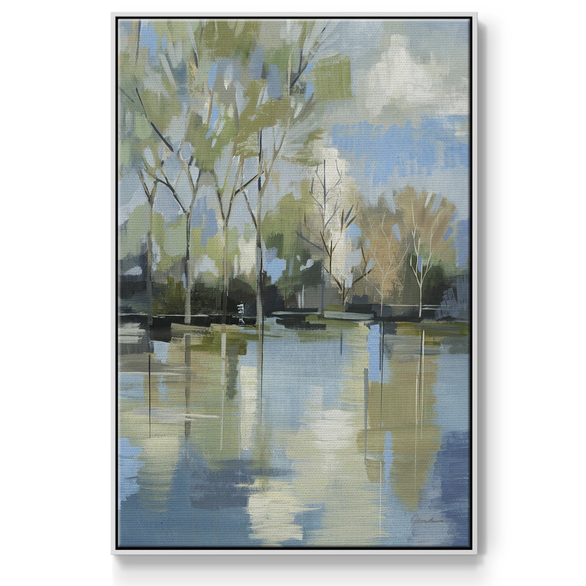 Enchanted Forest II Framed Premium Gallery Wrapped Canvas - Ready to Hang - 25 x 37 - White Floating Frame