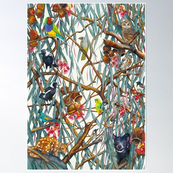 Enchanted Forest Ii Poster Wall Art, Modern Wall Decor For Living Room Bedroom, 8x12 UNFRAMED