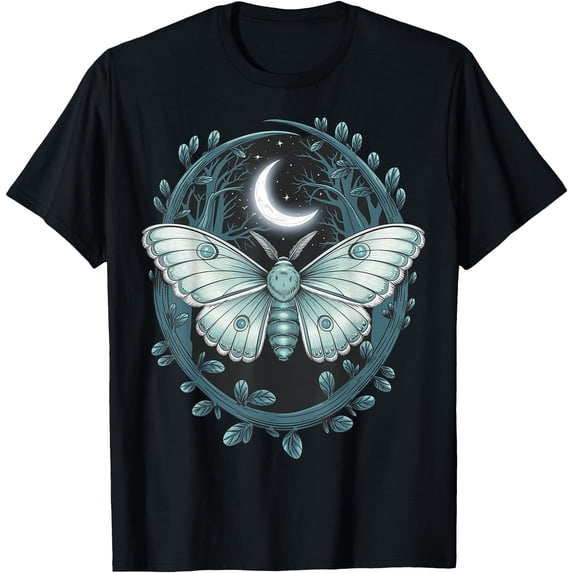 Enchanted Forest Moth With Glowing Moon Classic Theme Everyday Message ...