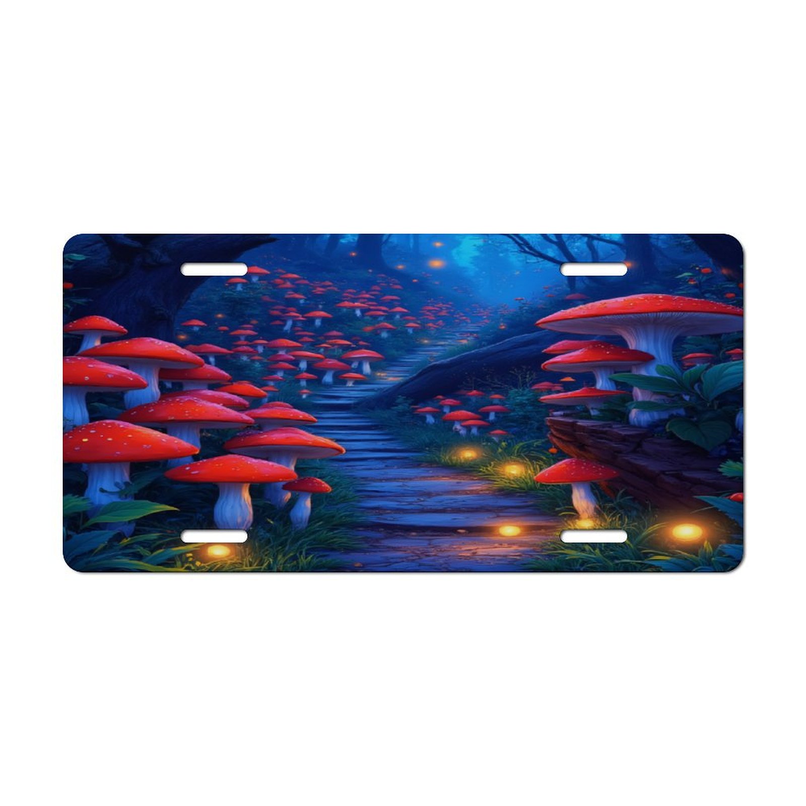 Muishi Cool Wolf Forest Decorative License Plate - 6x12 Inch Metal Novelty Plate For Wall, Car, Or Gift - View #10
